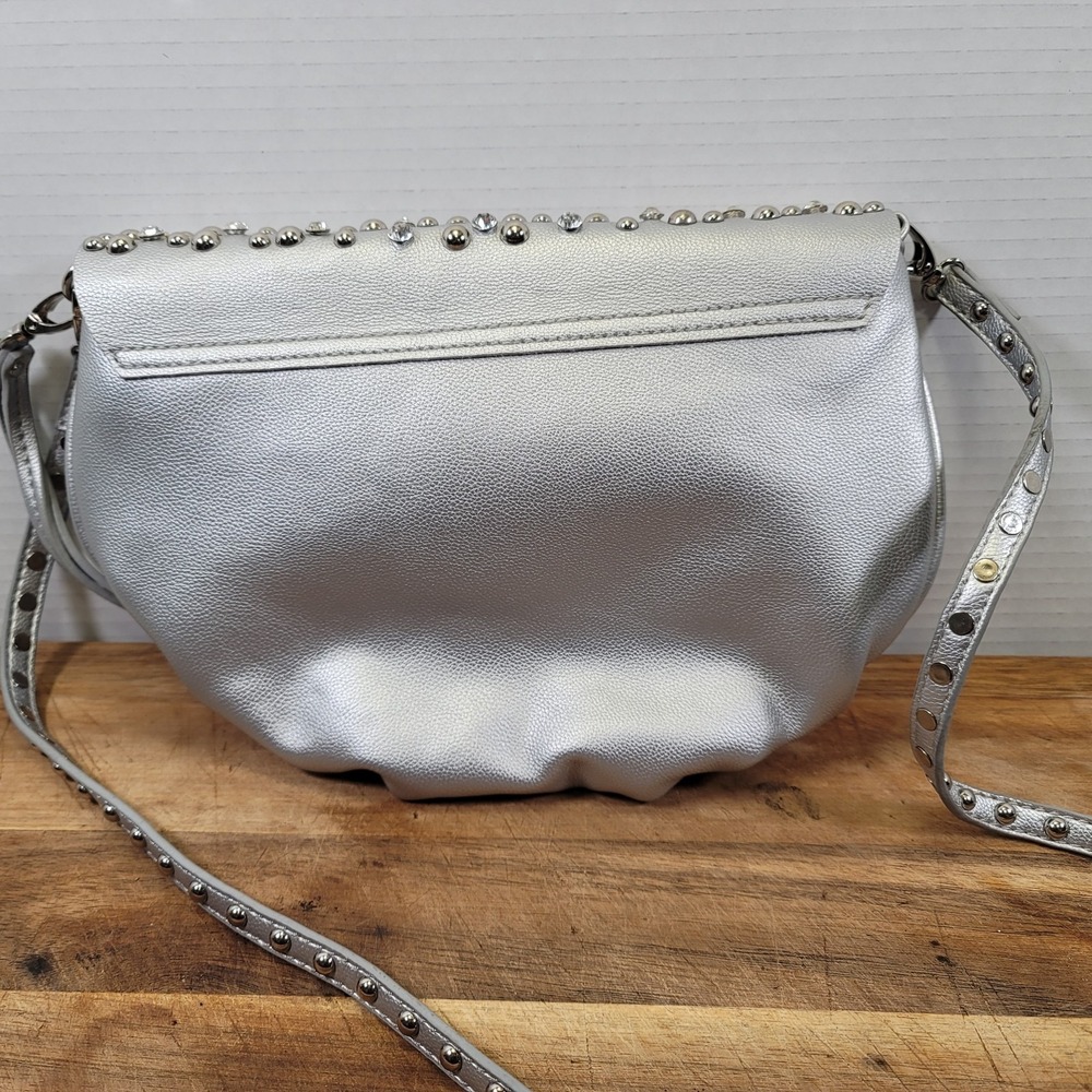 Imoshion Bling Silver Rhinestone & Studded Shoulder purse/handbag NWOT - Picture 4 of 10